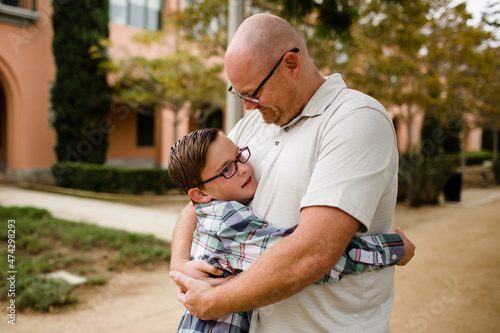 Father & Son in Reluctant Brace in San Diego