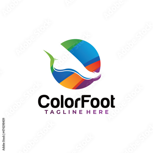 Free Download color foot logo icon - GFXLoad
