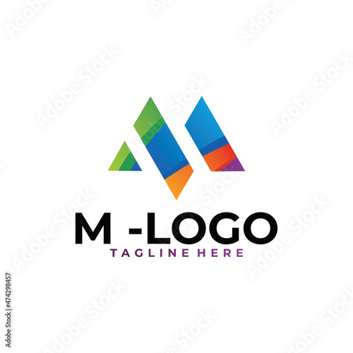 Free Download colorful m logo icon - GFXLoad