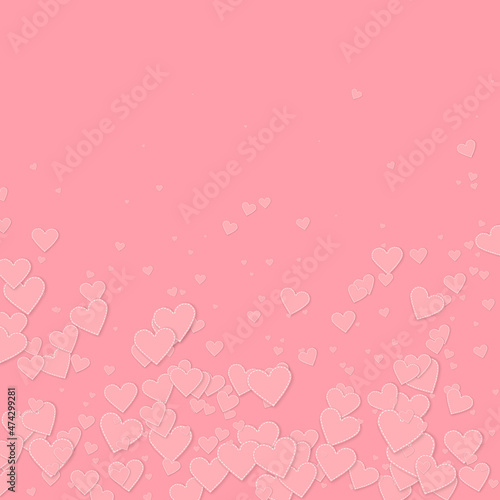 Pink heart love confettis. Valentine's day falling © Begin Again