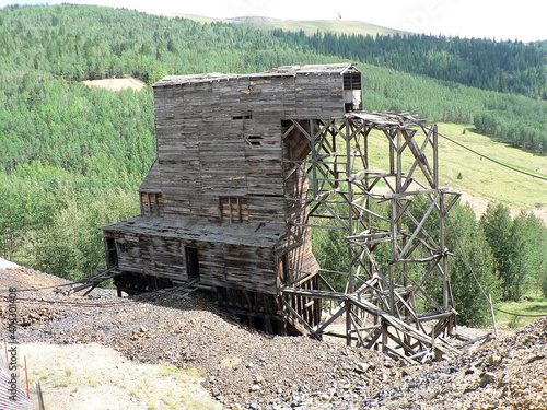 Slika na platnu Old Mining Equipment, Cripple Creek, Colorado