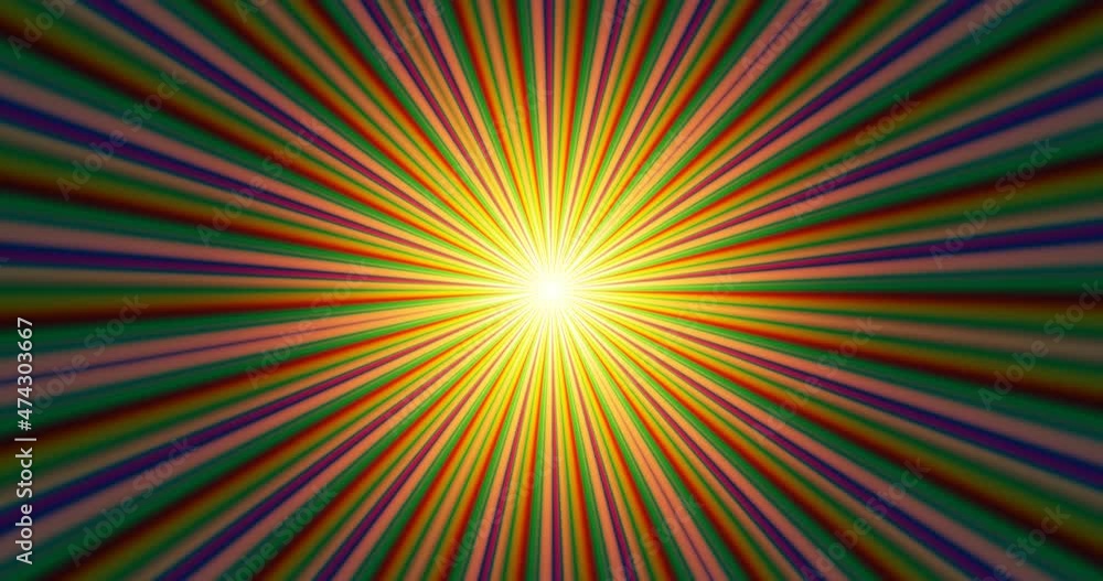 3d render with lines of different colors converging in a glowing yellow center on a bright saturated background 3d render with lines of different colors converging in a glowing yellow center on a bright saturated background
