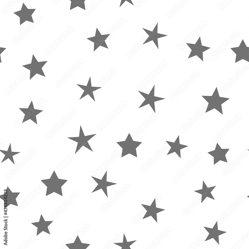 Stars seamless pattern. Random star icons, space sky night design. Stars seamless pattern. Random star icons, space sky night design.
