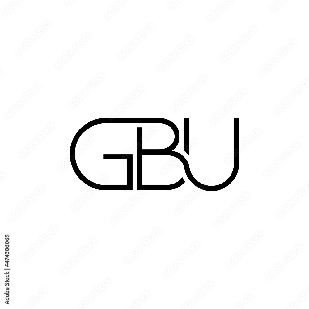 GBU Letter Initial Logo Design Template Vector Illustration GBU Letter Initial Logo Design Template Vector Illustration