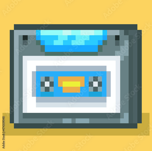 LP tape in pixel art format, vectorized music file tape.
Retro LP tape, old songs, vector file in pixel format.