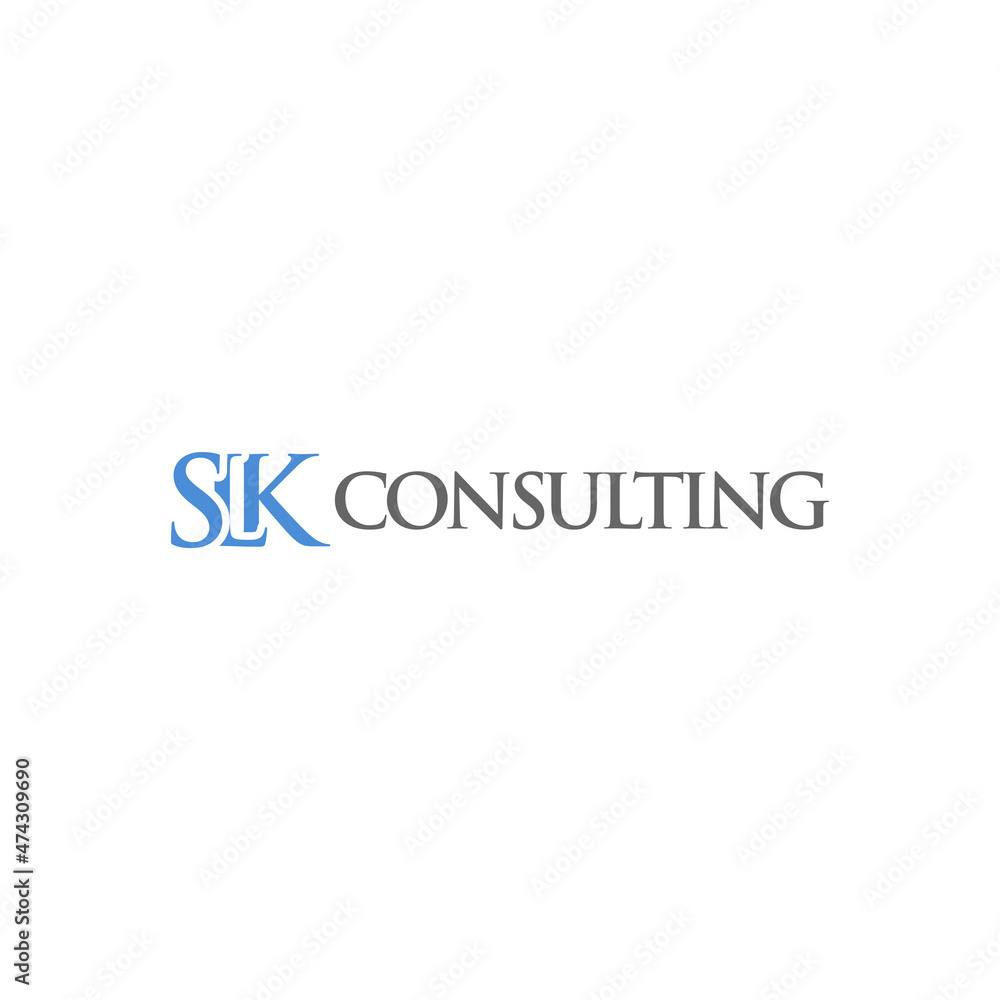 slk initial business logo design