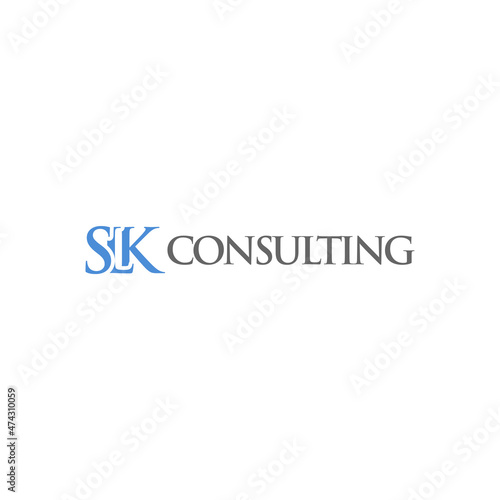 slk initial business logo design photo