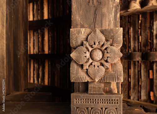 Traditional wood carvings of Embekka Devalaya
