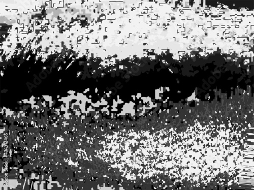 バグ画面 グリッチノイズ レトロ 