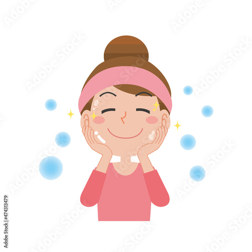 保湿で潤う笑顔の女性