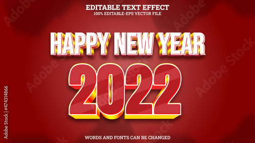 Happy New Year 2020 3D Text Effect Editable
