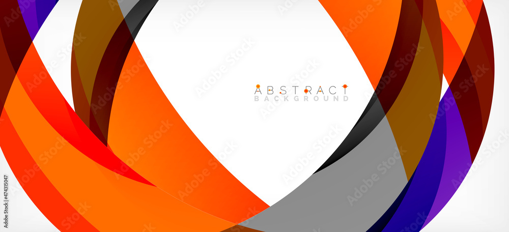 Geometric abstract background. Circle created with overlapping color shapes. Vector Illustration For Wallpaper, Banner, Background, Landing Page Geometric abstract background. Circle created with overlapping color shapes. Vector Illustration For Wallpaper, Banner, Background, Landing Page