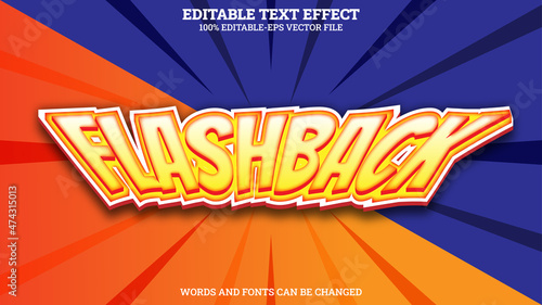 Flashback 3d Text Editable Style