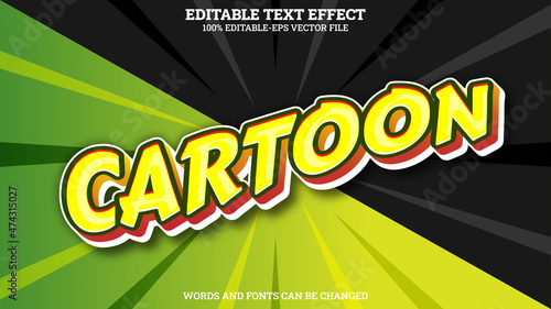 Cartoon 3D Text Effect Editable