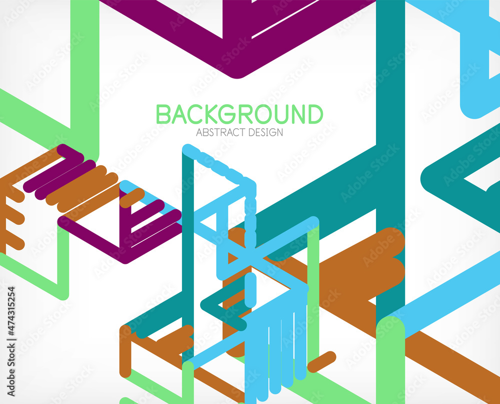 Abstract background. Color lines on white background. Linear abstract composition. Techno or business concept for wallpaper, banner, background, landing page Abstract background. Color lines on white background. Linear abstract composition. Techno or business concept for wallpaper, banner, background, landing page