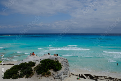 Mexico Punta Cancun Zona Hotelera - Playa chac mool - Chac Mool Beach scene photo