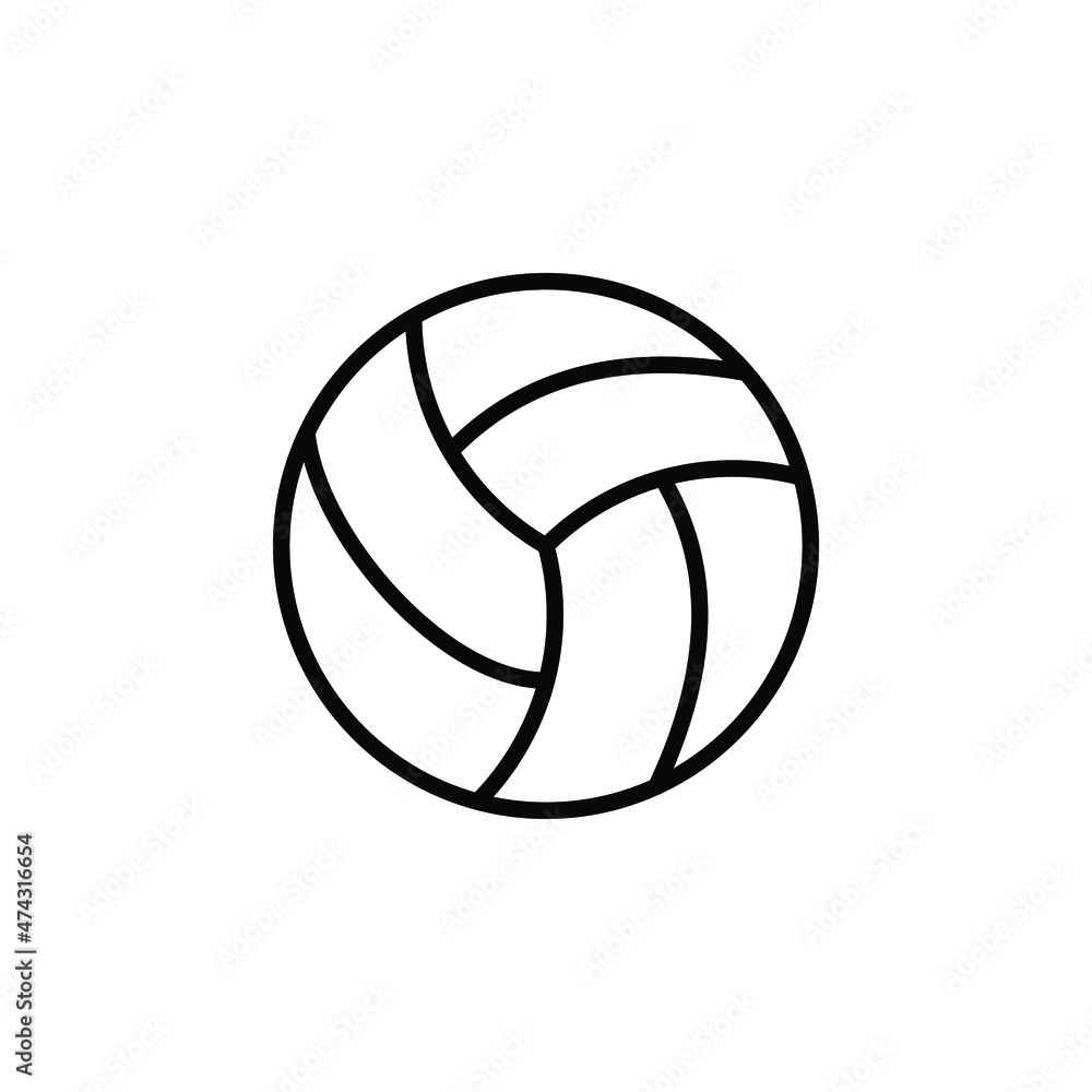 Volleyball Line Icon, Vector, Illustration, Logo Template. Suitable For Many Purposes.