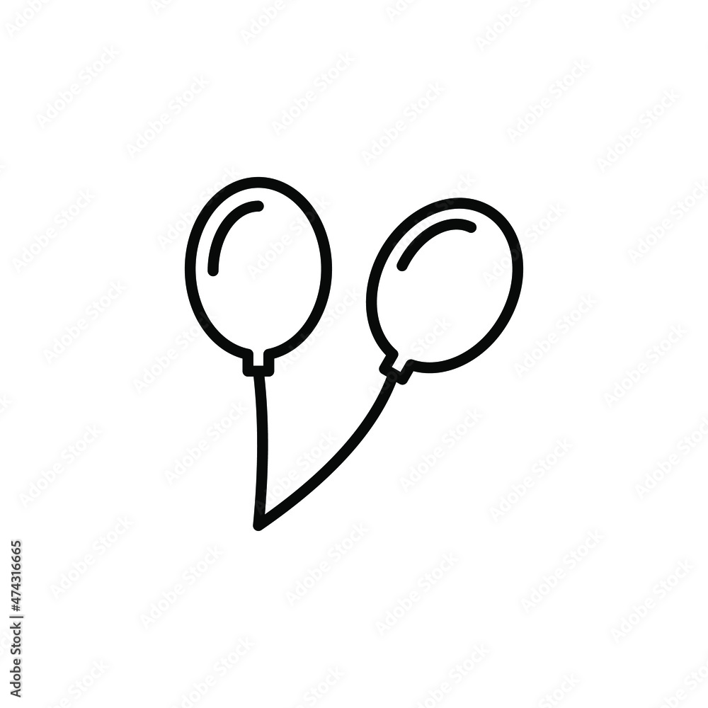 Balloon Line Icon, Vector, Illustration, Logo Template. Suitable For Many Purposes. Balloon Line Icon, Vector, Illustration, Logo Template. Suitable For Many Purposes.