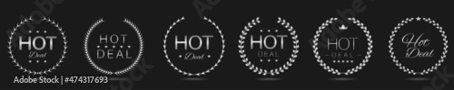 Hot deal Silver laurel wreath label set