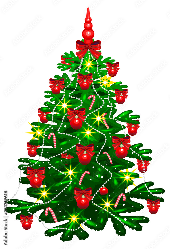 Green christmas pine tree decoration symbol holiday new year Green christmas pine tree decoration symbol holiday new year