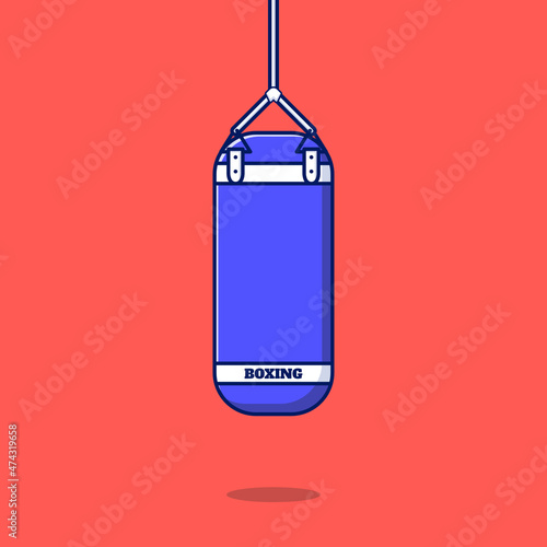 Punching bag cartool style icon illustration