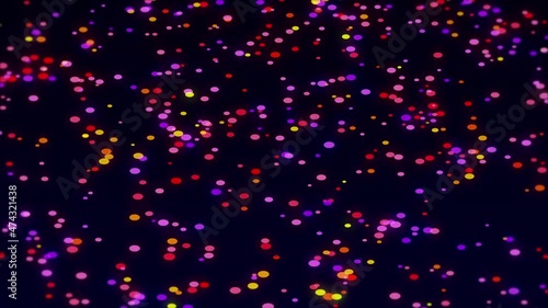 カラフル波紋のパーティクル背景素材