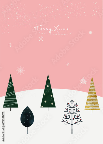 クリスマスの木々_クリスマスカード02