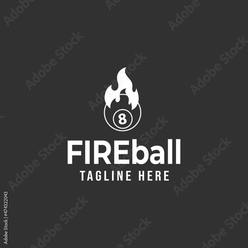 Pool billiard snooker sport ball logo icon vector image
