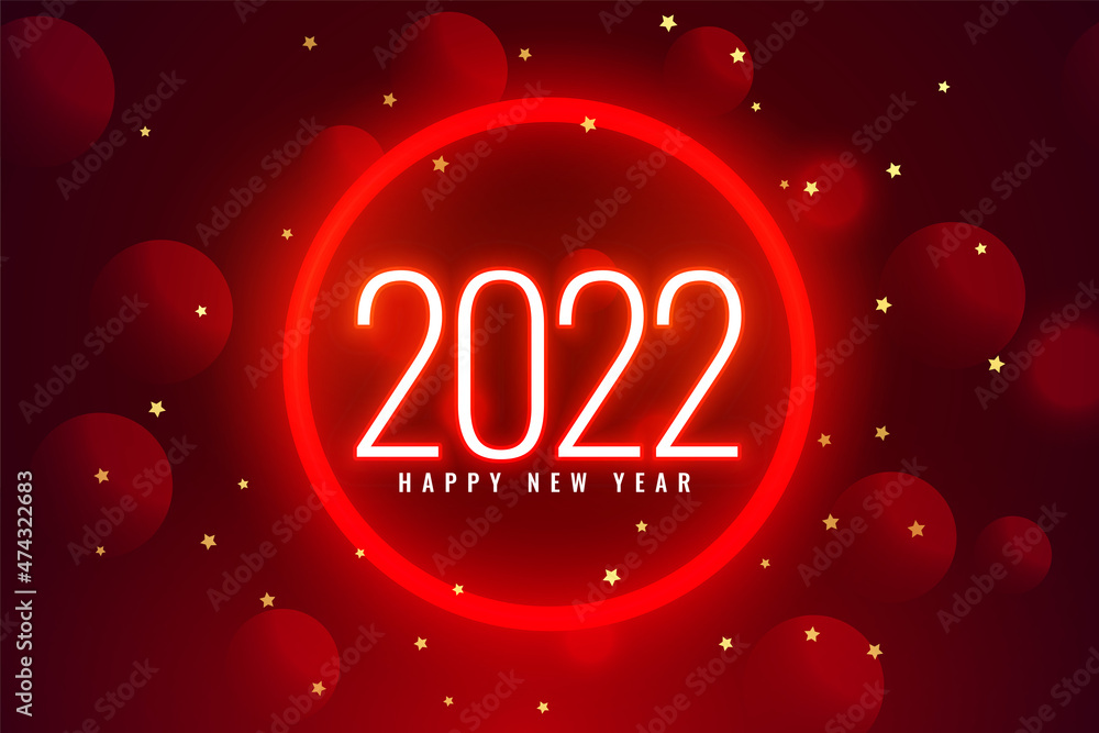 2022 red neon new year background 2022 red neon new year background