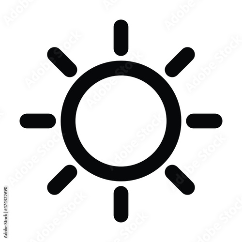 Sun Vector icon which is suitable for commercial work and easily modify or edit it