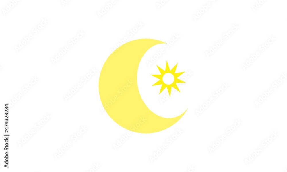 Sun and Moon Vector