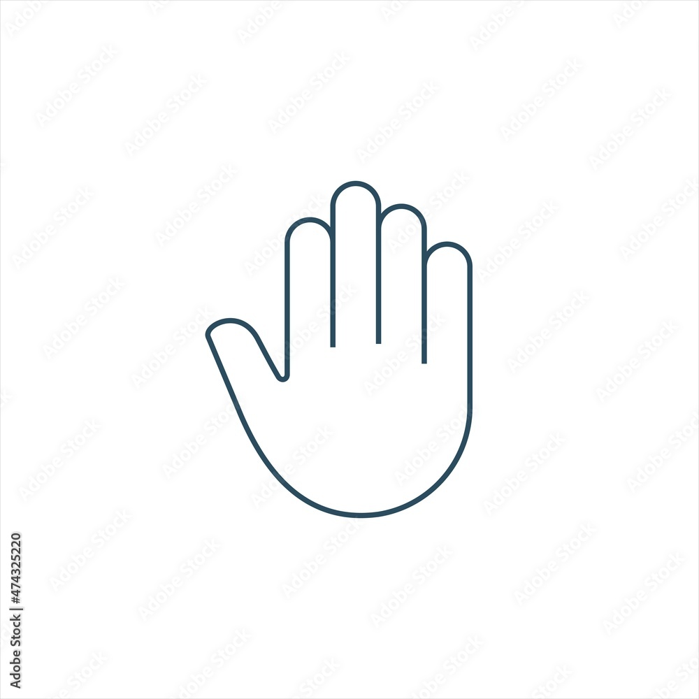 hand palm open icon line style graphic design vector hand palm open icon line style graphic design vector