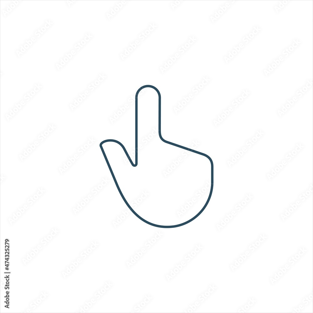 hand pointing icon line style graphic design vector hand pointing icon line style graphic design vector