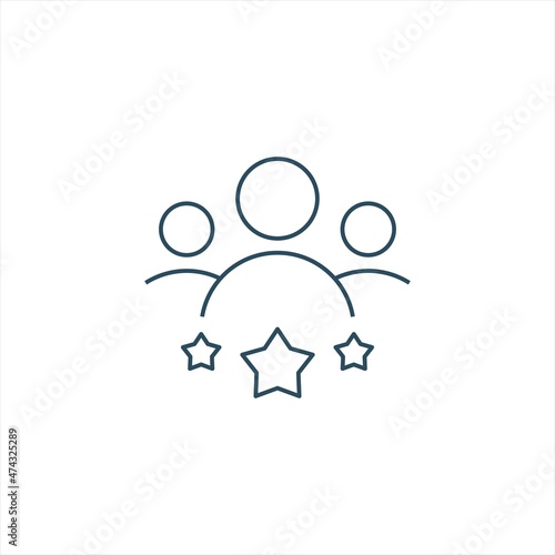 premium membership VIP user group icon line style graphic design vector