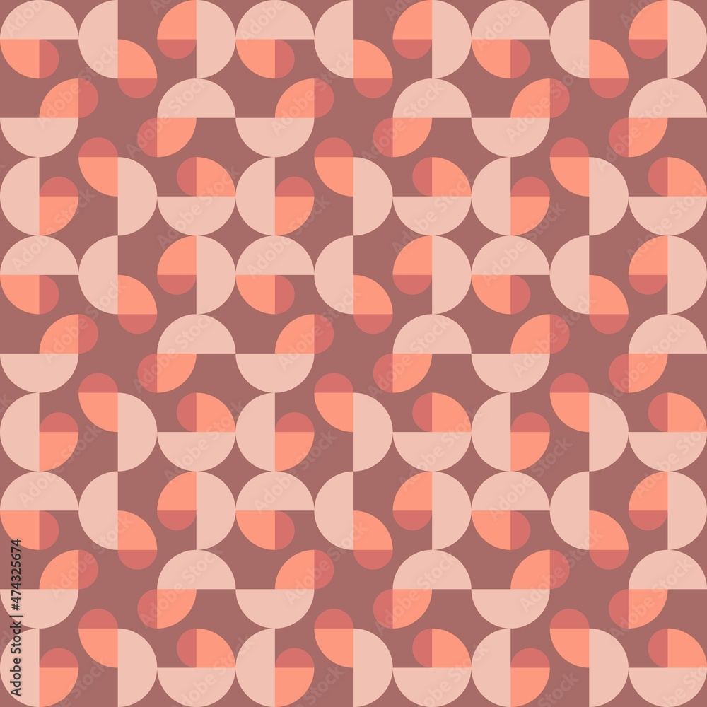 Rounded abstract seamless pattern - accent for any surfaces. Rounded abstract seamless pattern - accent for any surfaces.