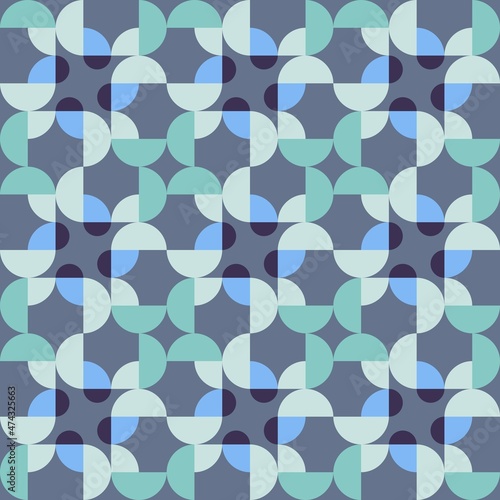 Rounded abstract seamless pattern - accent for any surfaces.