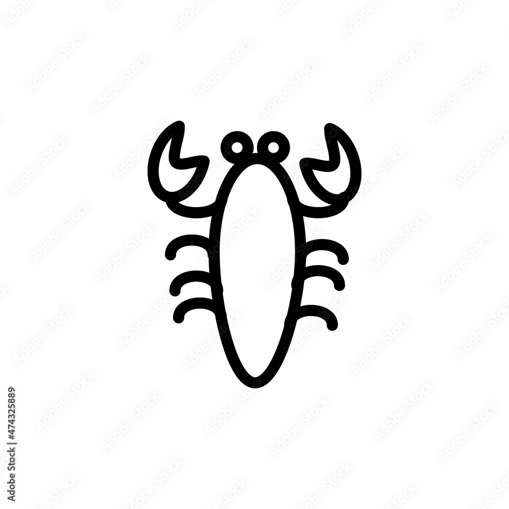 Obraz premium Lobster icon in vector. Logotype