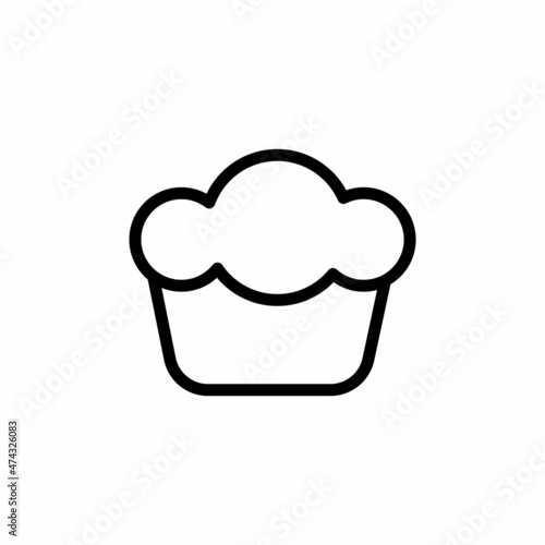 Cupcake icon in vector. Logotype