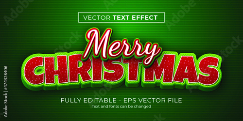 Merry christmas text effect