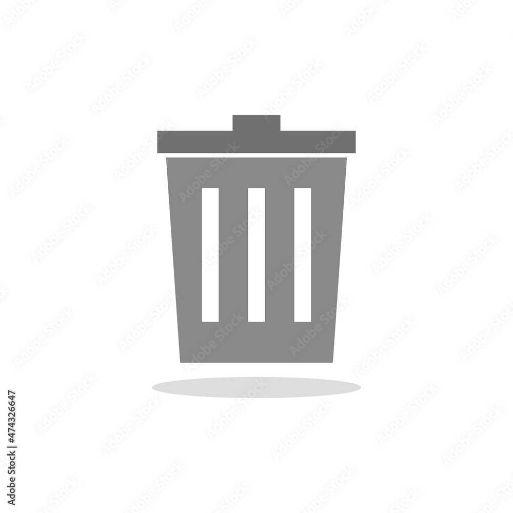 Shadow trash icon. Simple and flat vector. Shadow trash icon. Simple and flat vector.