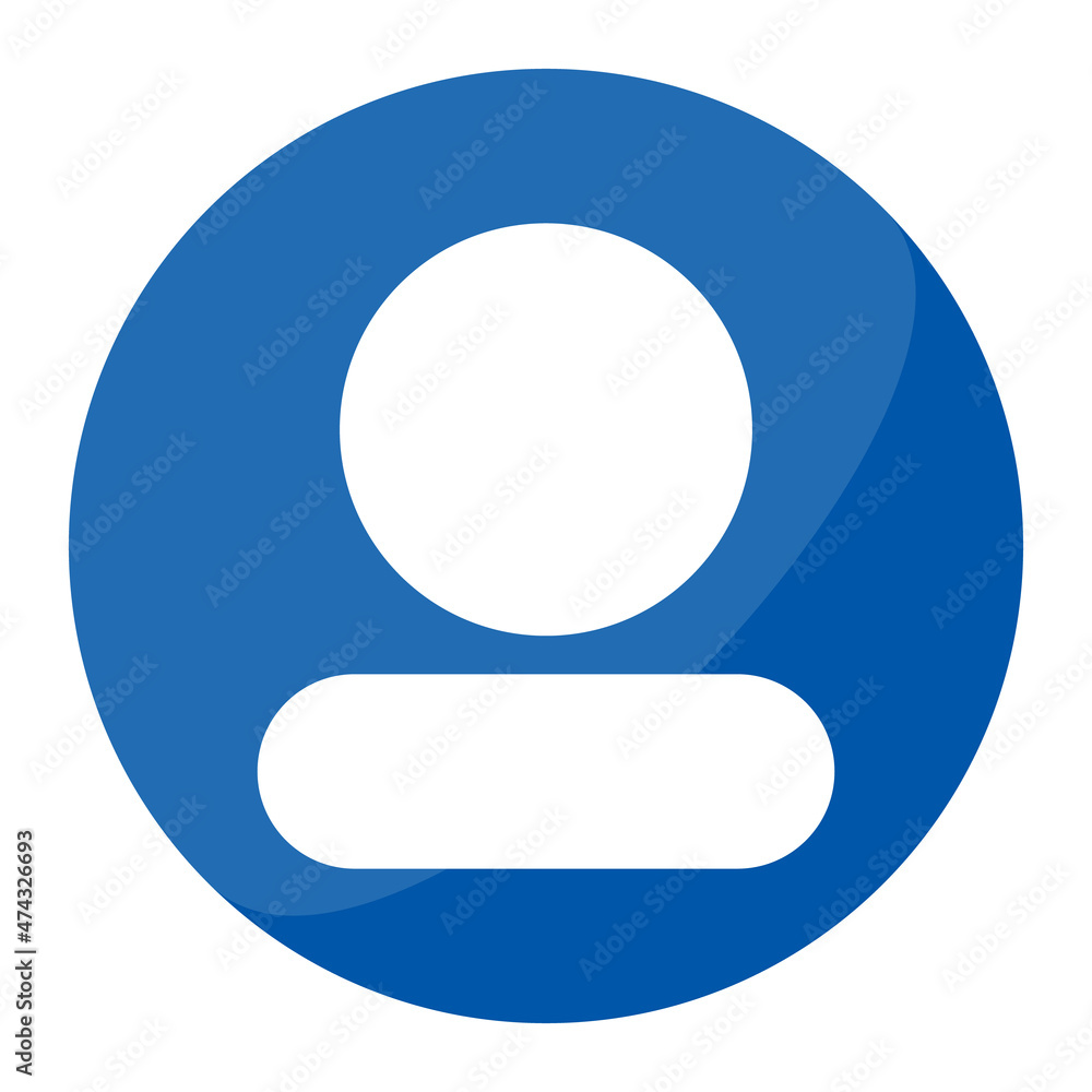 Blue user icon with a glossy. vector. Blue user icon with a glossy. vector.
