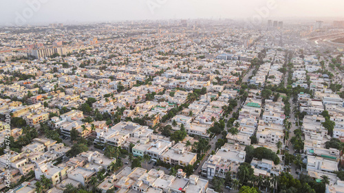Areal a view of the city, Somwhere in Karachi, Pakistan. 
