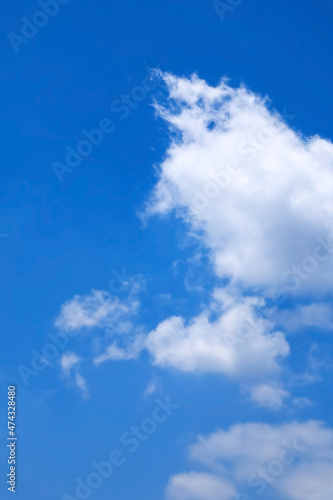 綿の様な雲と心地よい青空