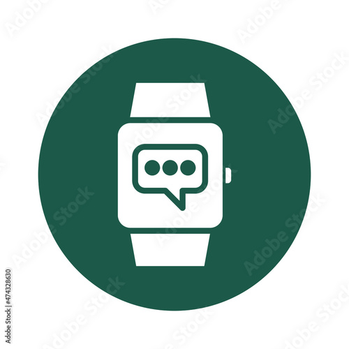 Message smart watch Vector icon which is suitable for commercial work and easily modify or edit it

