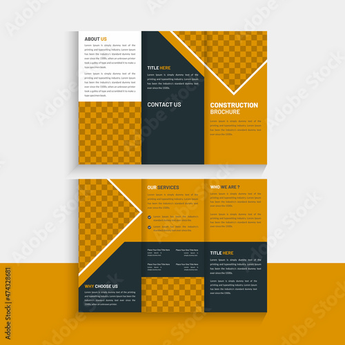 Creative trifold brochure template design