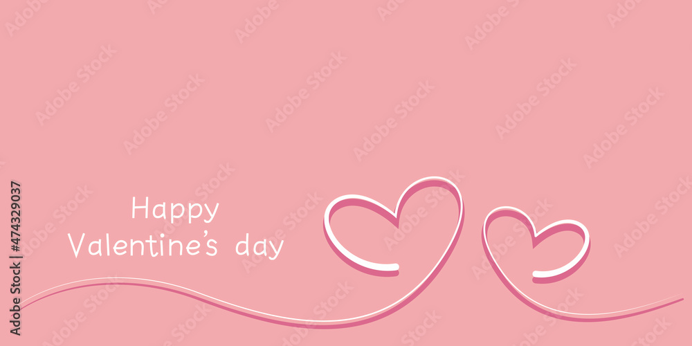 Valentine's day concept illustration. Hearts and Lettering decoration graphic for Valentine's day. Vector illustration.