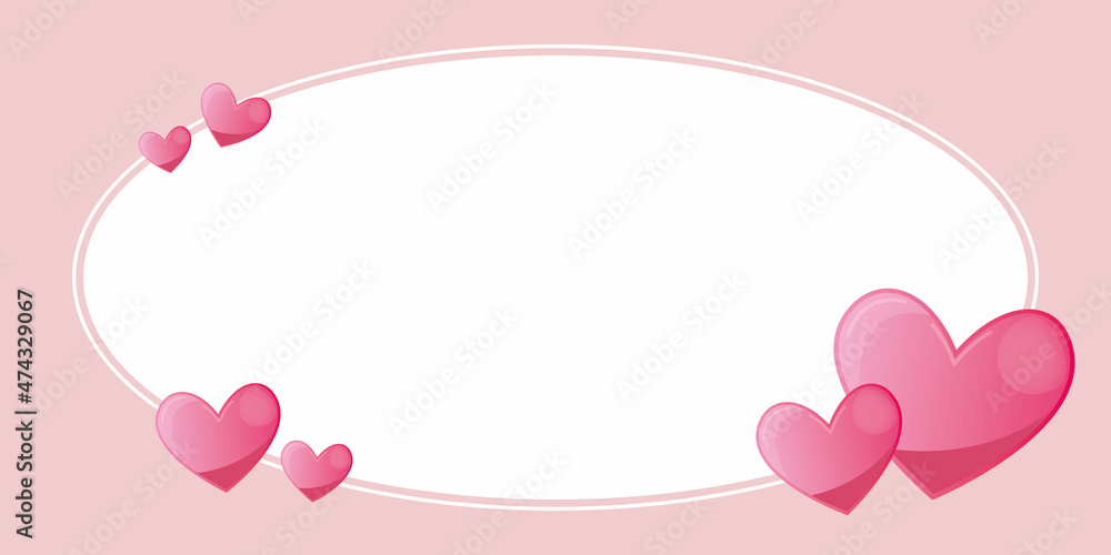 3D hearts decoration illustration for Valentine's day, Mother's day, Father's day and Womens day. love frame, banner, background, graphic design. Vector illustration.
