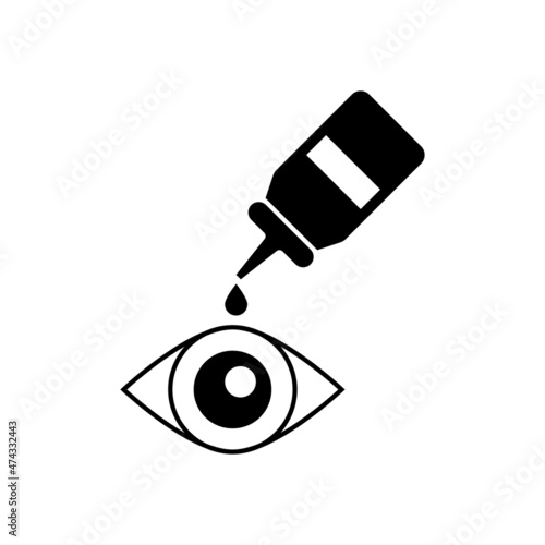 eye drops icon, dropper vector, care illustration