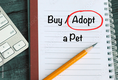 concept of adopt a pet