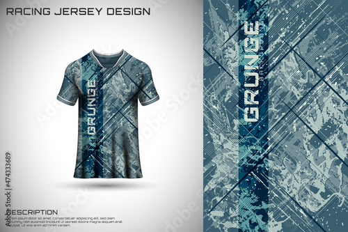 Front racing shirt design. Sports design for racing, cycling, jersey game vector.
